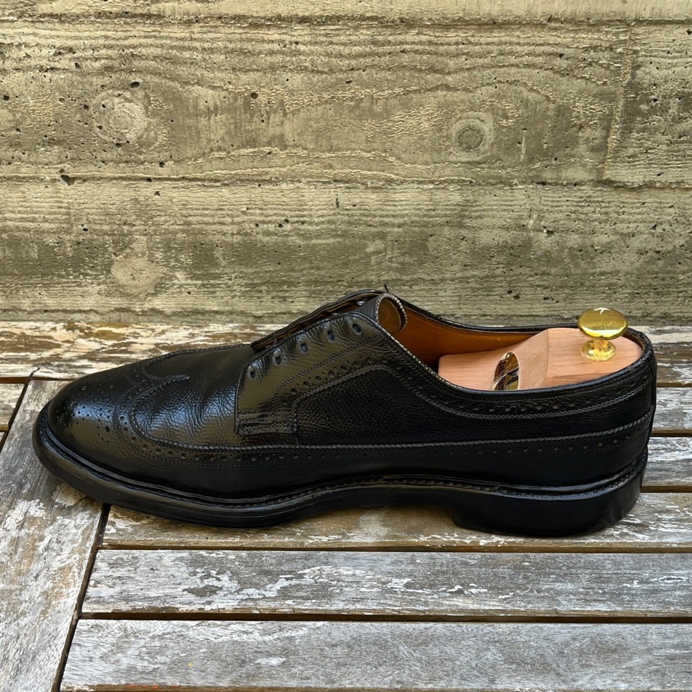 Florsheim Imperial Longwing Black Pebble-Grain Leather Oxford Shoes - Picture 8 of 13